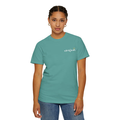 Skeleton Hand Holding Red Rose Graphic Tee
