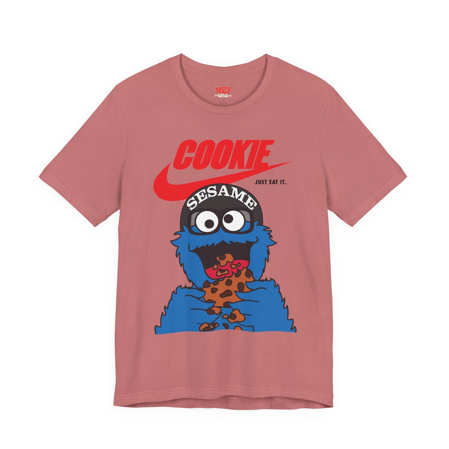 Cookie Monster Graphic Tee — "Cookie" Logo & Bite-Ready Sesame Design