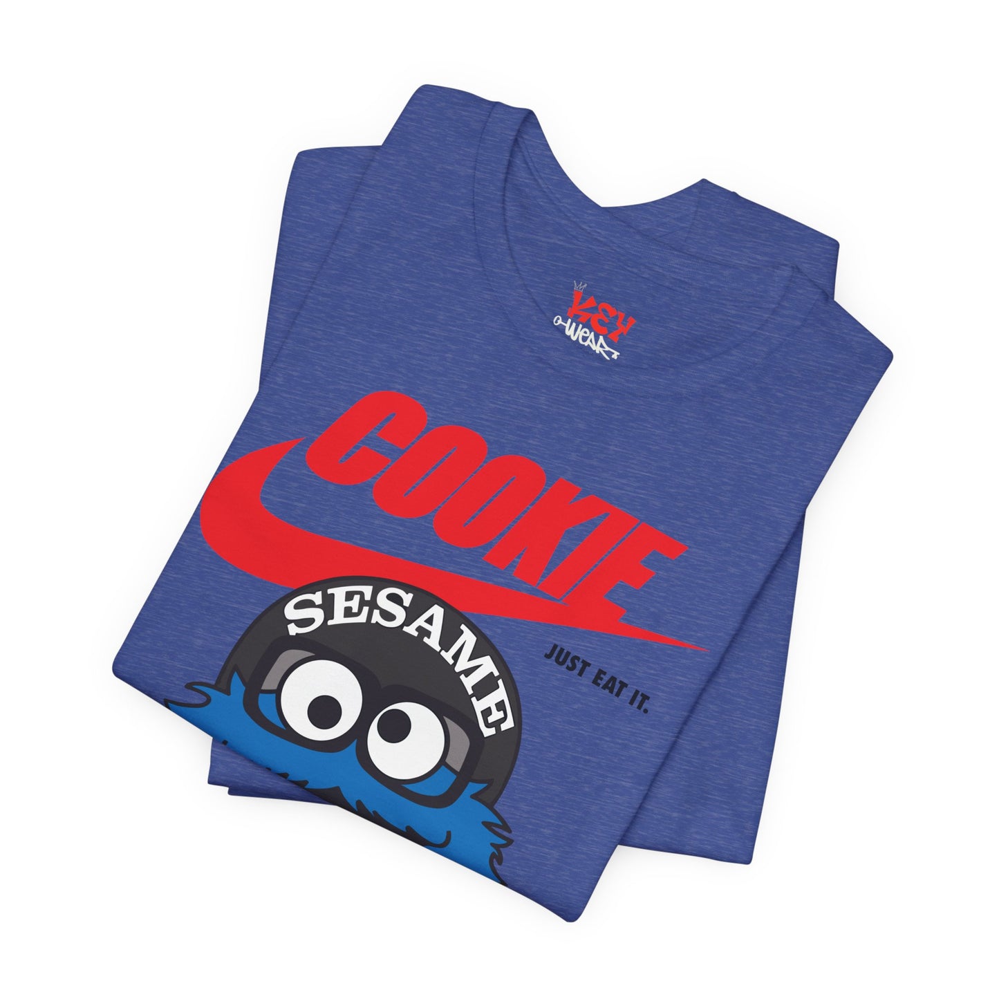 Cookie Monster Graphic Tee — "Cookie" Logo & Bite-Ready Sesame Design