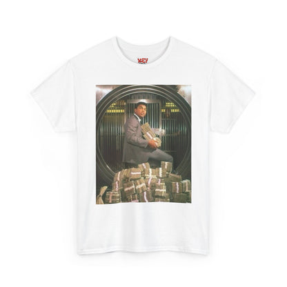 Ali Money Vault Graphic Tee — Vintage Heist Money Pile T-Shirt