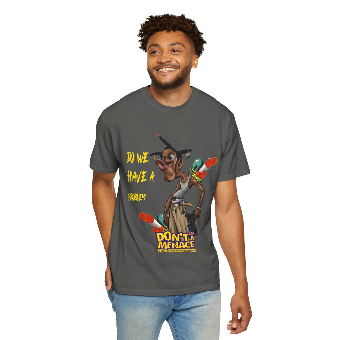 Don’t Be a Menace Graphic T-Shirt — “Do We Have a Problem?” Urban Cartoon Streetwear