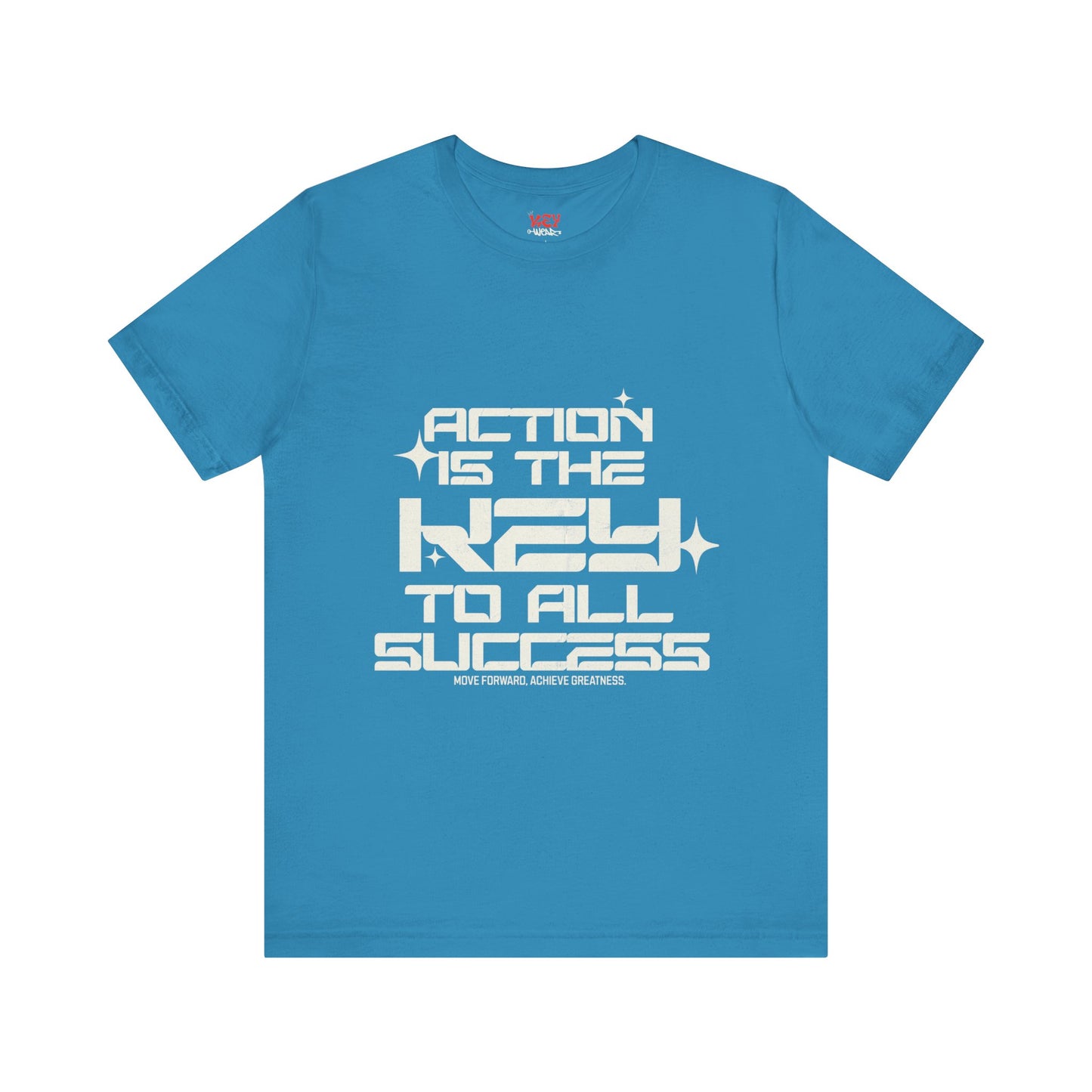 Motivational Unisex Tee: 'Action is the Key to All Success'