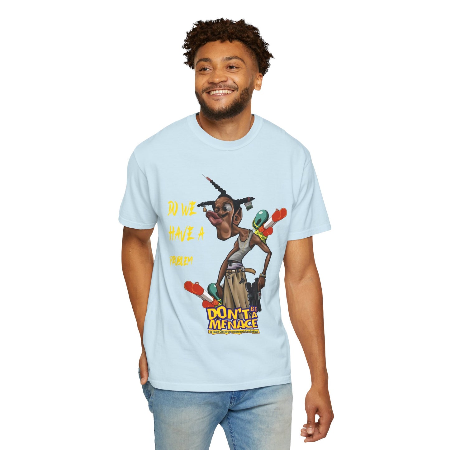 Don’t Be a Menace Graphic T-Shirt — “Do We Have a Problem?” Urban Cartoon Streetwear