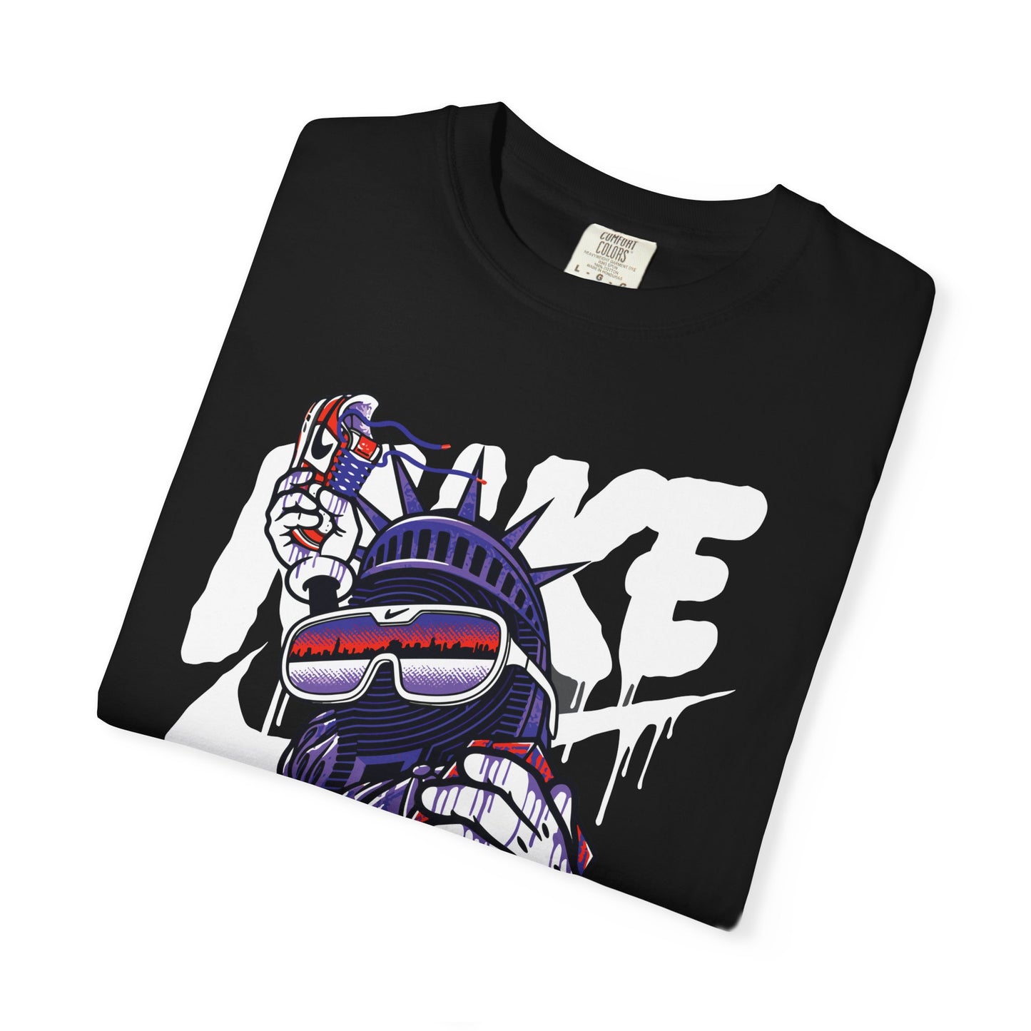Retro Graffiti Statue of Liberty Illustration (’Like’ Spray Can)