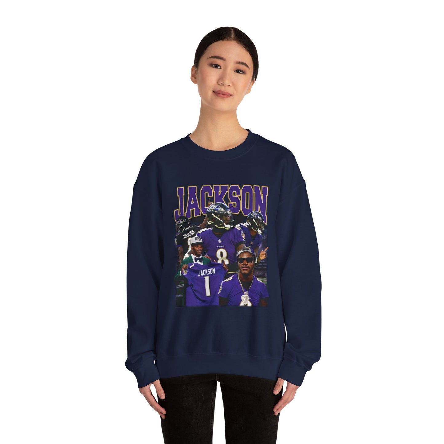 Lamar Jackson Graphic Crewneck Sweatshirt | Cozy Sports Apparel | Unisex Casual Wear | Perfect for Game Day, Gifts, Stylish & Comfy Sweatshirt