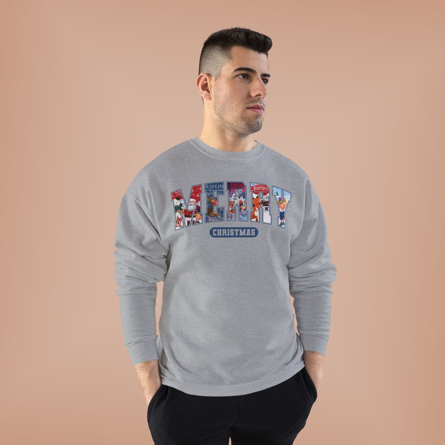 Merry Christmas Crewneck Sweatshirt — Festive Holiday Graphic Pullover