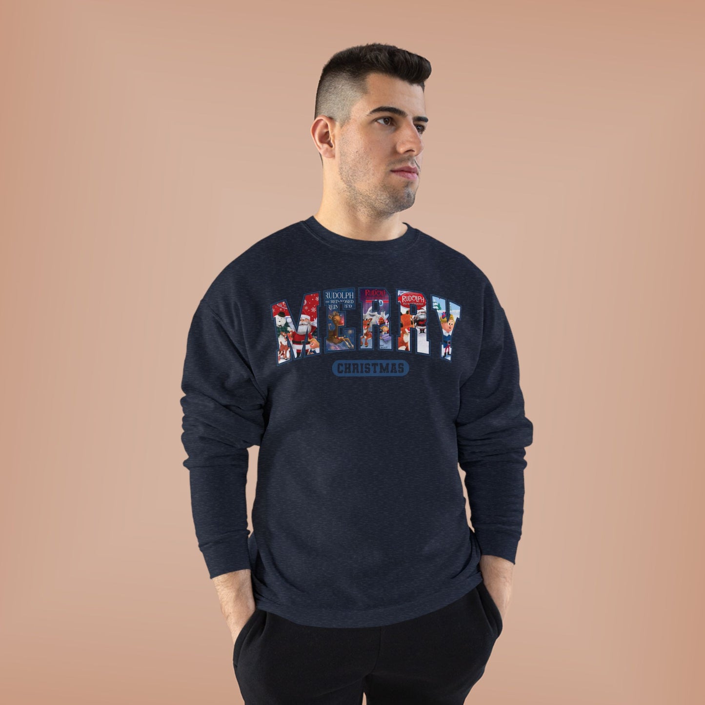 Merry Christmas Crewneck Sweatshirt — Festive Holiday Graphic Pullover