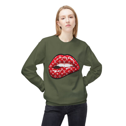 Red Monogram Lip Crewneck Sweatshirt