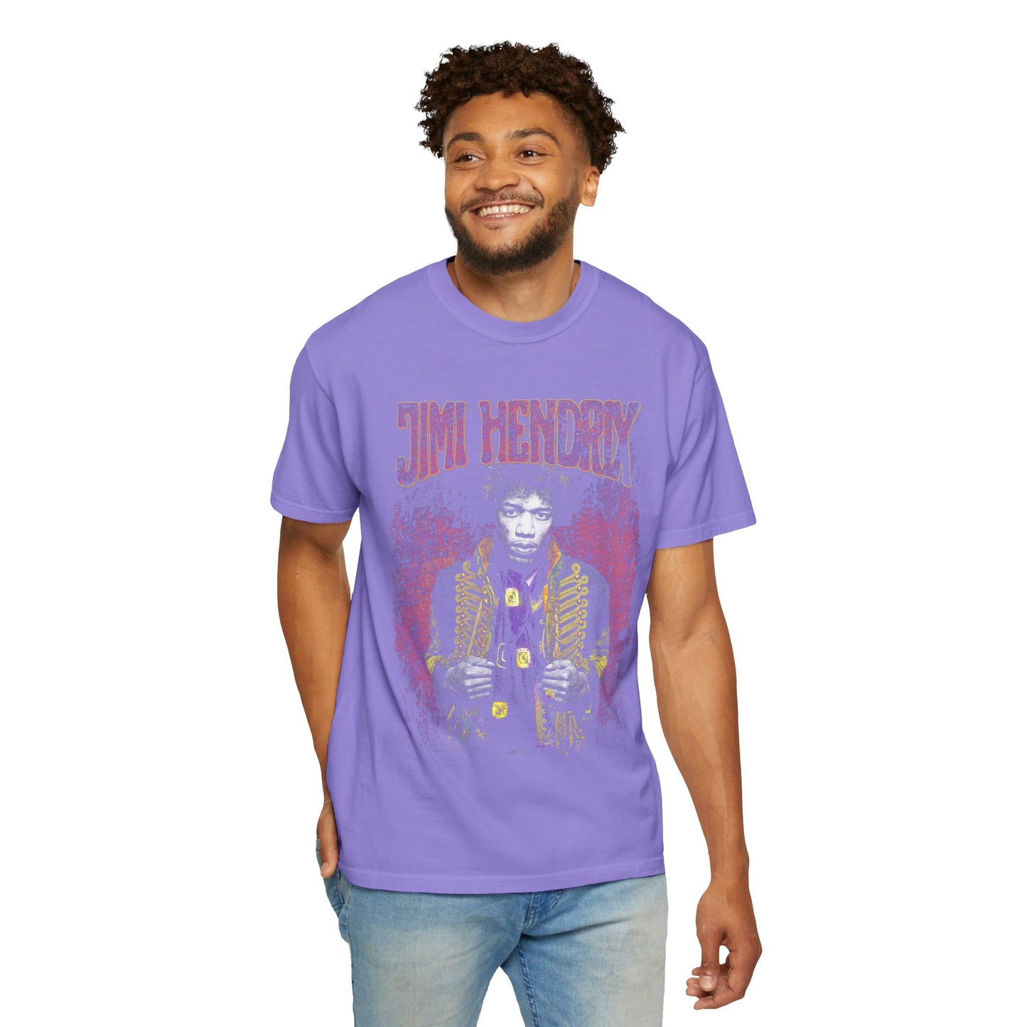 Jim Retro Rock Portrait T-Shirt — Vintage Psychedelic Band Graphic