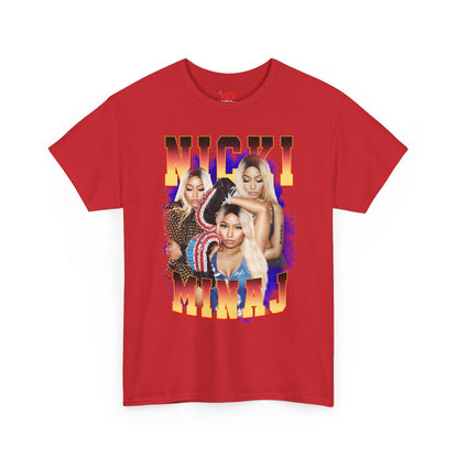 Nicki Graphic Tee — Retro Gradient Name and Portrait Collage