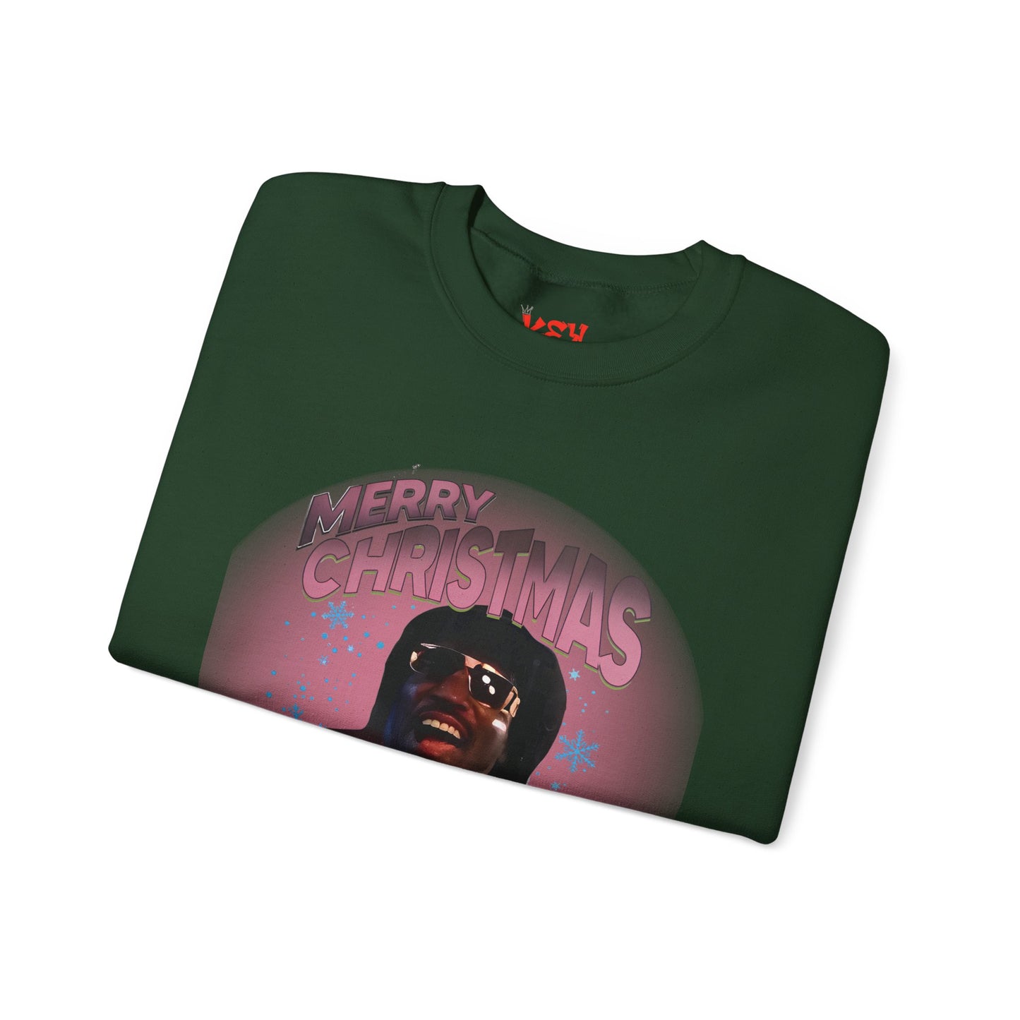 Pinky Christmas Crewneck Sweatshirt — "Merry Christmas Nukka!" Retro Holiday Graphic