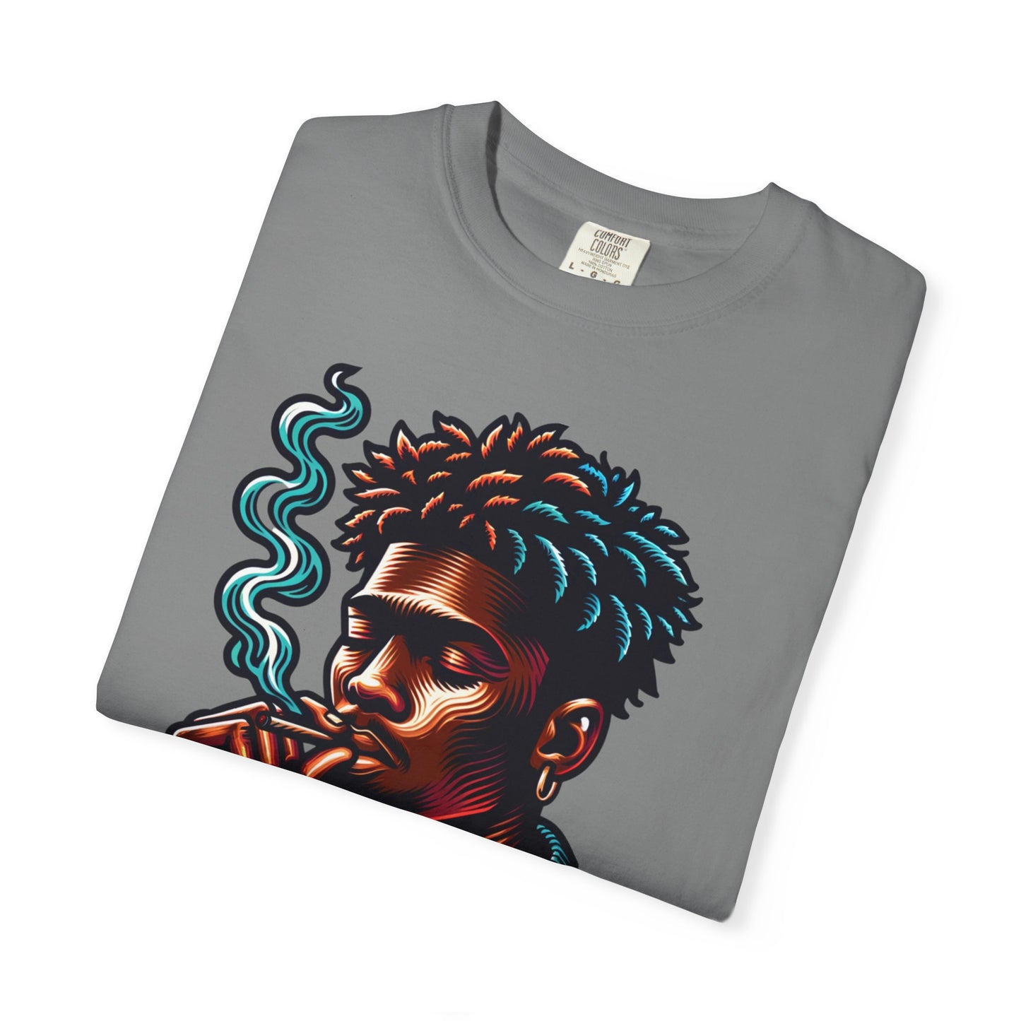 Peace In Motion T‑Shirt — Retro Smoking Portrait Graphic Tee