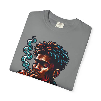 Peace In Motion T‑Shirt — Retro Smoking Portrait Graphic Tee
