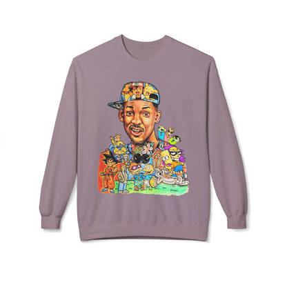 Retro ’90s Cartoon Portrait Crewneck Sweatshirt