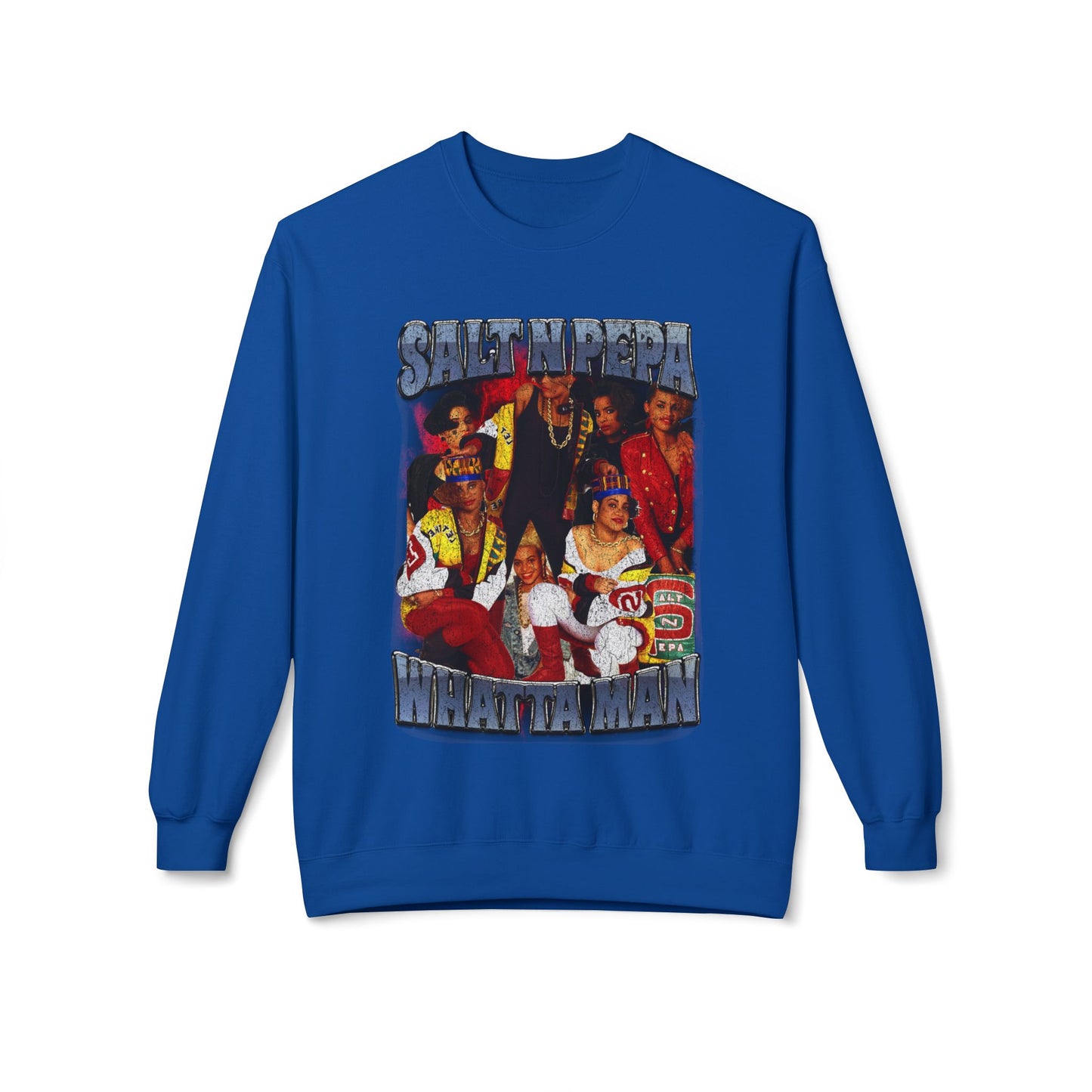Salt-N-Pepa 'Whatta Man' Crewneck Sweatshirt - Retro 90s Hip-Hop Graphic