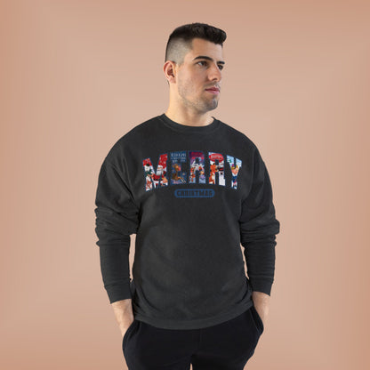 Merry Christmas Crewneck Sweatshirt — Festive Holiday Graphic Pullover
