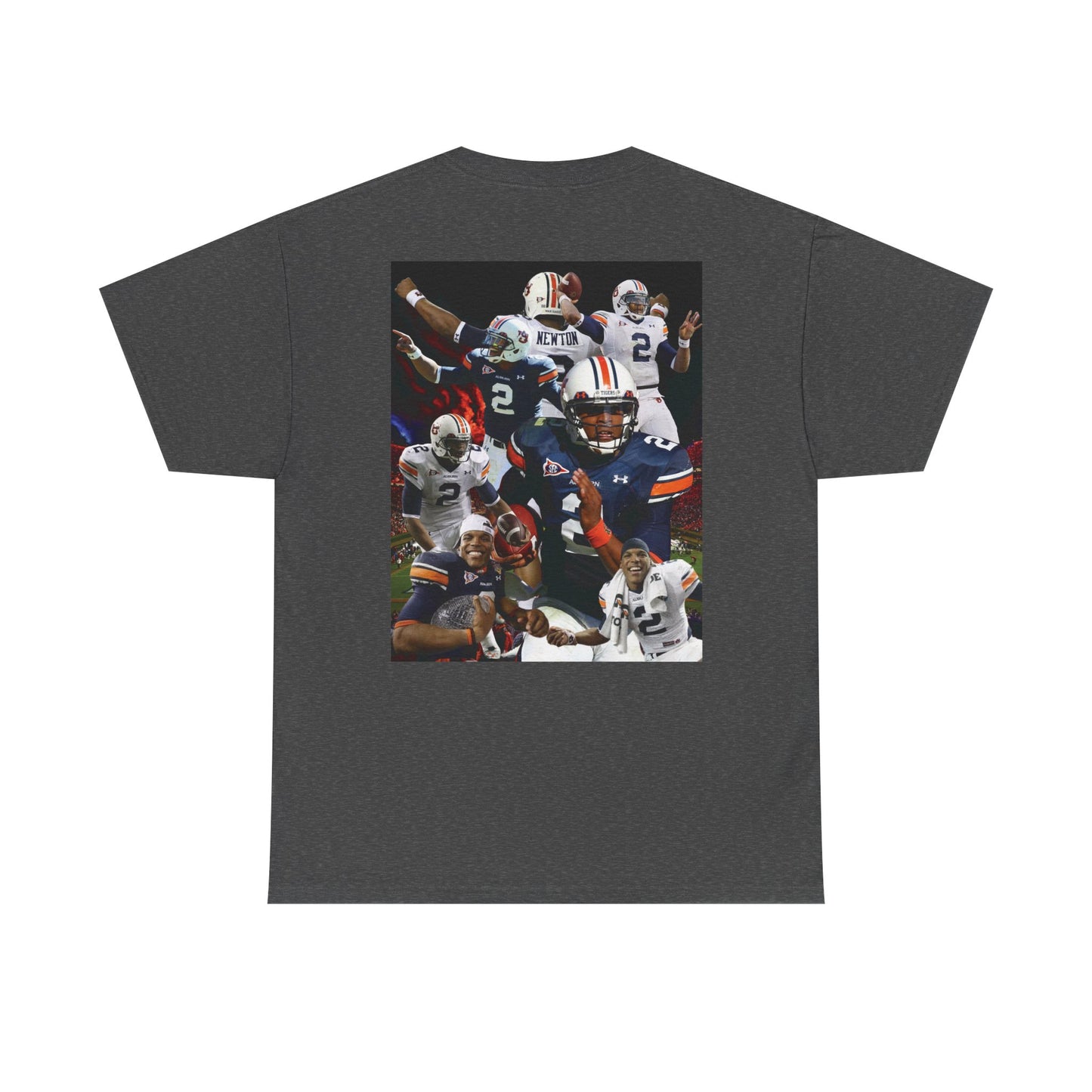 Cam Newton #2 Auburn Sports Tee, Unisex Cotton T-Shirt for Game Day, Fan Apparel, Gift for Sports Lovers, Unique Graphic Tee, Casual Wear