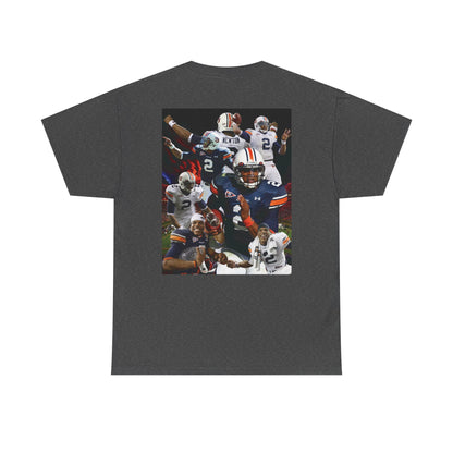 Cam Newton #2 Auburn Sports Tee, Unisex Cotton T-Shirt for Game Day, Fan Apparel, Gift for Sports Lovers, Unique Graphic Tee, Casual Wear