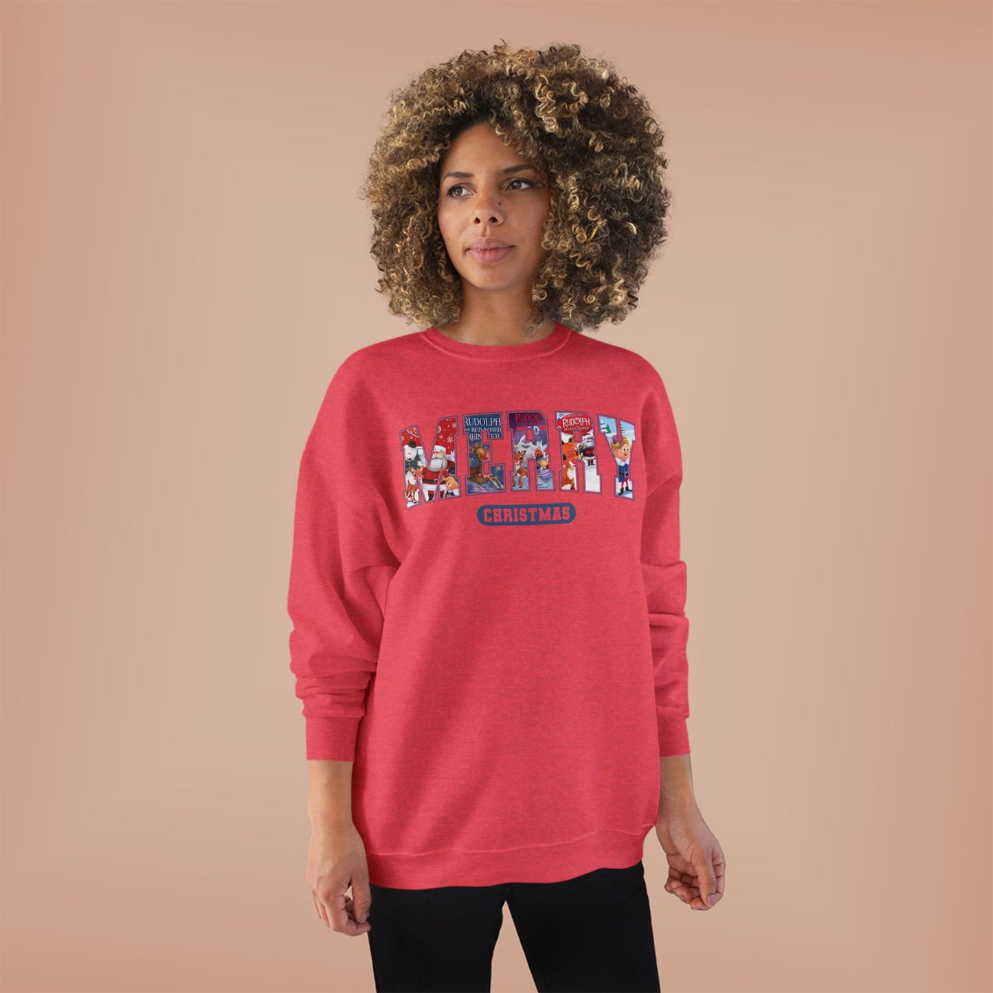 Merry Christmas Crewneck Sweatshirt — Festive Holiday Graphic Pullover