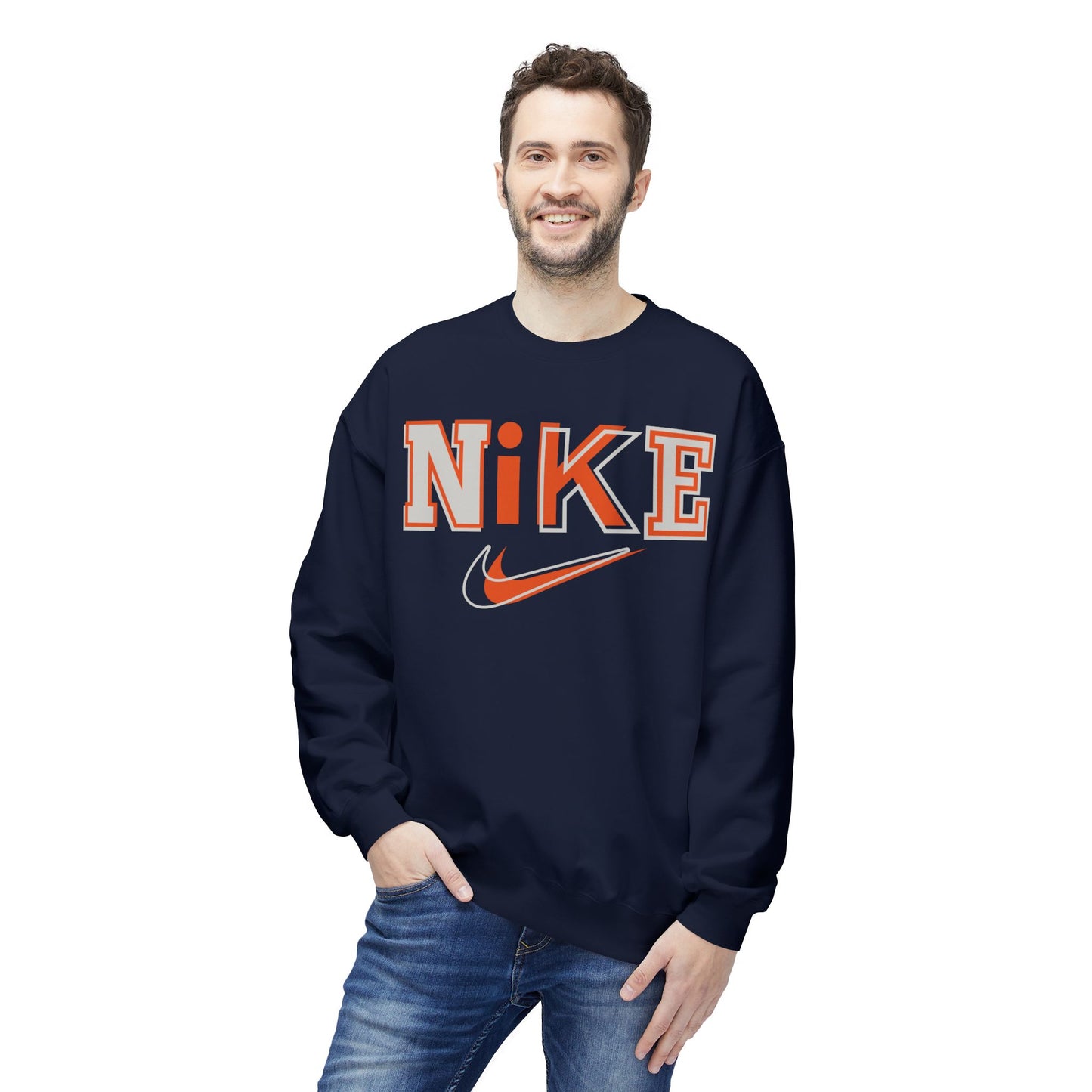 'NIKE' Retro Crewneck