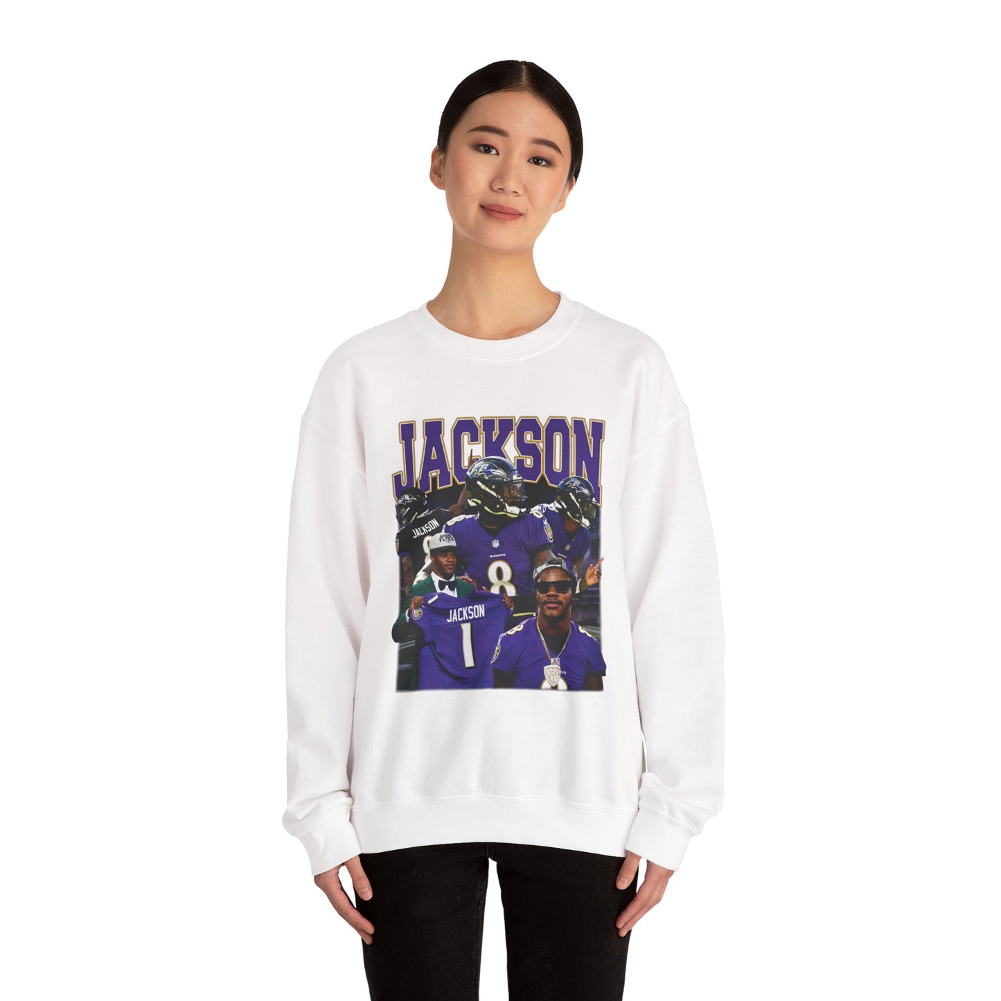 Lamar Jackson Graphic Crewneck Sweatshirt | Cozy Sports Apparel | Unisex Casual Wear | Perfect for Game Day, Gifts, Stylish & Comfy Sweatshirt