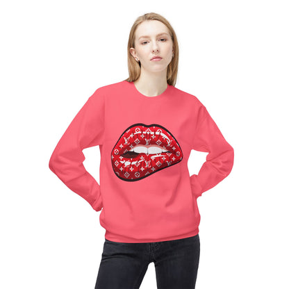 Red Monogram Lip Crewneck Sweatshirt