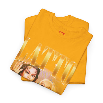 Latto Graphic Tee — 'LATTO' Gold Portrait Band T-Shirt