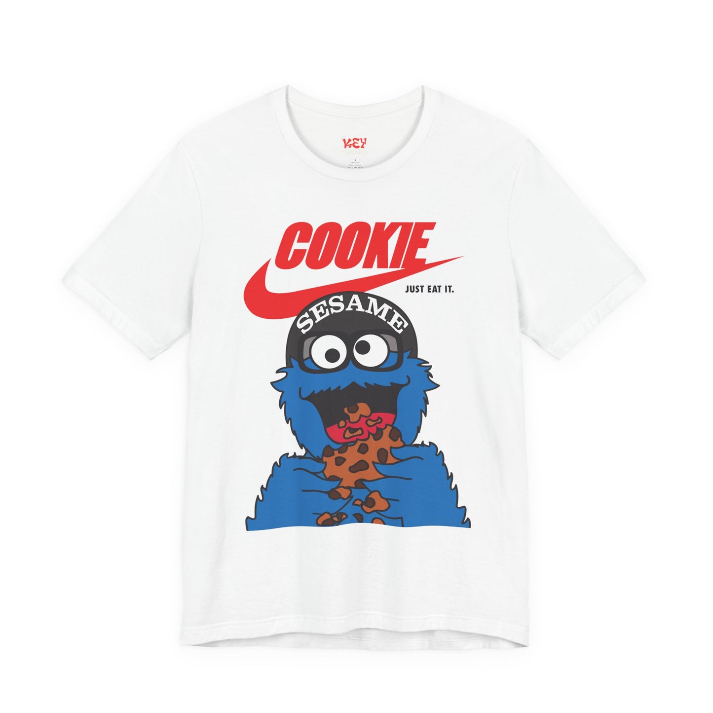 Cookie Monster Graphic Tee — "Cookie" Logo & Bite-Ready Sesame Design