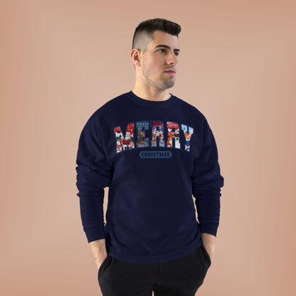 Merry Christmas Crewneck Sweatshirt — Festive Holiday Graphic Pullover