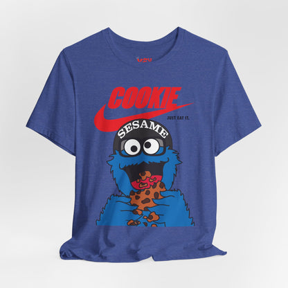 Cookie Monster Graphic Tee — "Cookie" Logo & Bite-Ready Sesame Design