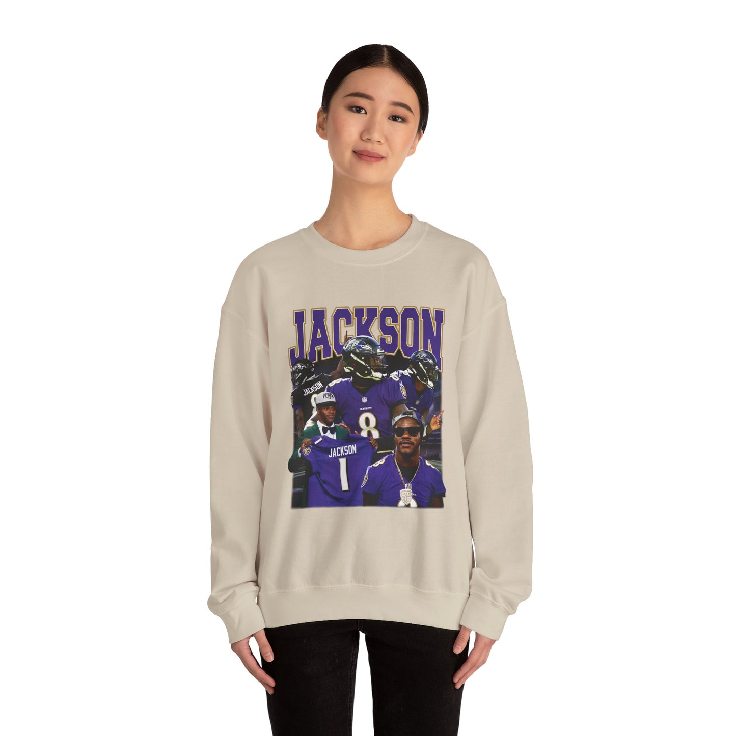 Lamar Jackson Graphic Crewneck Sweatshirt | Cozy Sports Apparel | Unisex Casual Wear | Perfect for Game Day, Gifts, Stylish & Comfy Sweatshirt