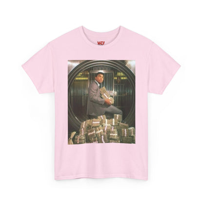 Ali Money Vault Graphic Tee — Vintage Heist Money Pile T-Shirt
