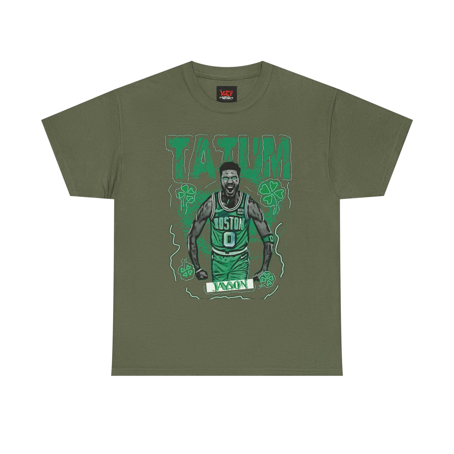 JT Boston Celtics Unisex Heavy Cotton Tee - Tatum Graphic Shirt, Sports Apparel, Basketball Fan Gear, Gift for Celtics Fans, Casual Wear