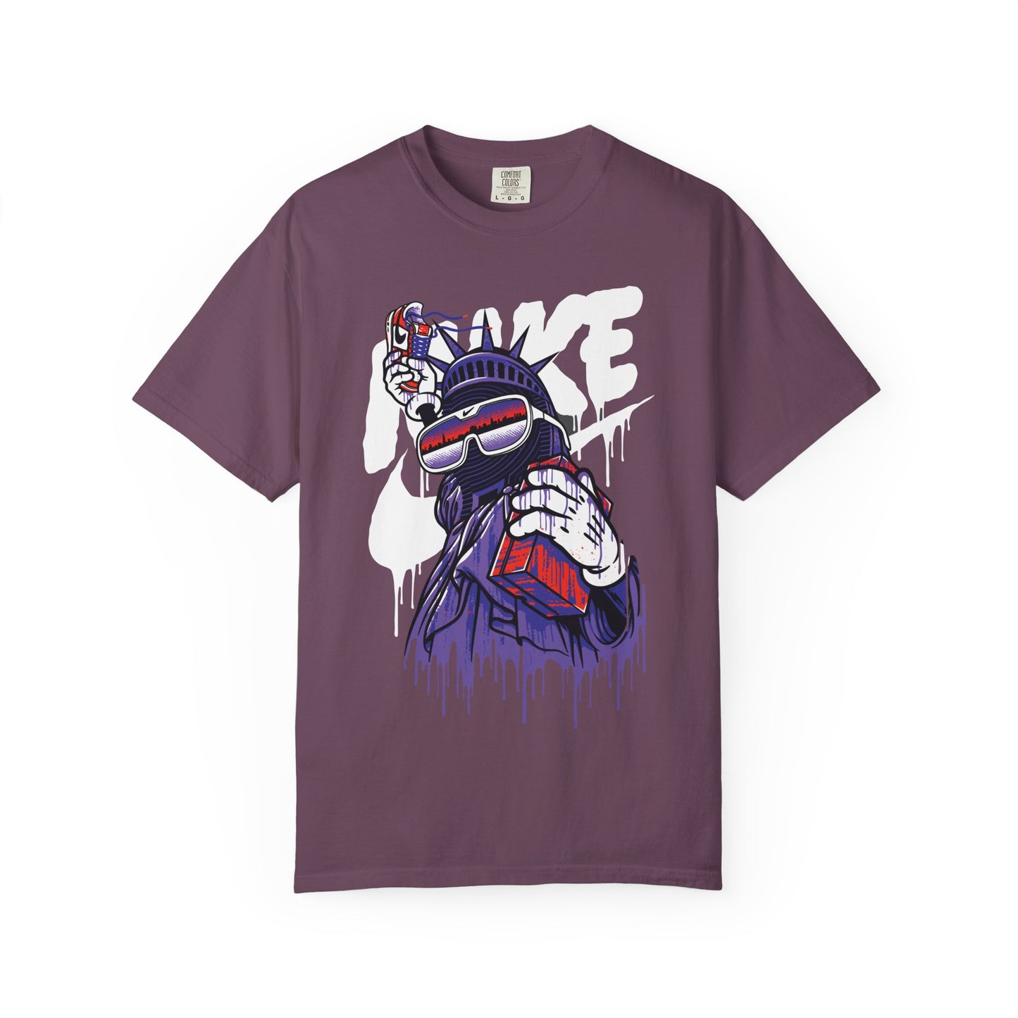 Retro Graffiti Statue of Liberty Illustration (’Like’ Spray Can)
