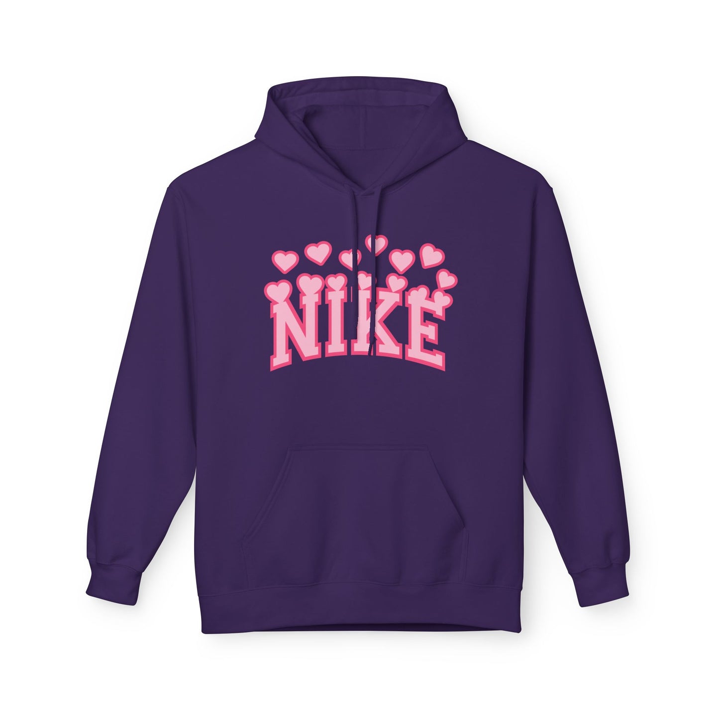 Pink Heart 'Nike' Hoodie — Cute Retro Logo Pullover
