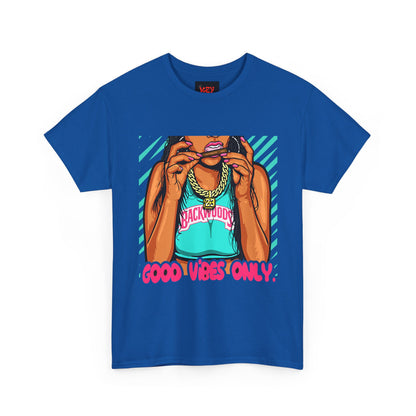 Good Vibes Only Tee — Retro Pop Art Graphic T-Shirt