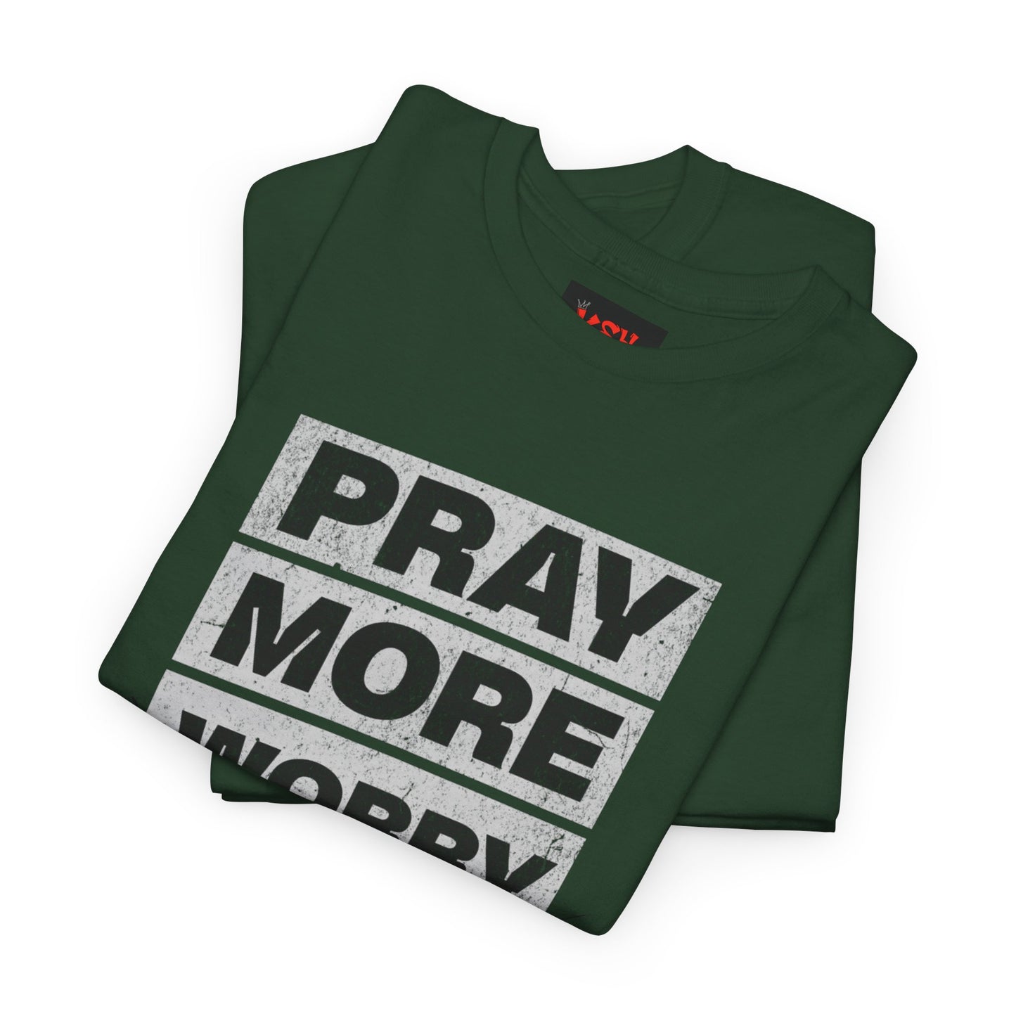 Pray More Worry Less T-Shirt — Inspirational Christian Tee with Bible Graphic