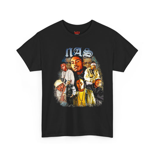 Nas Graphic Tee  Vintage Hip Hop Portrait Collage
