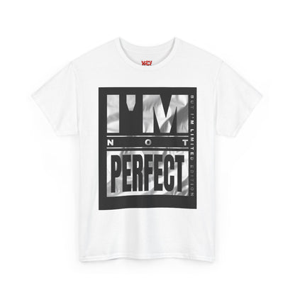 I'm Not Perfect Graphic Tee — Bold Monochrome Statement Shirt