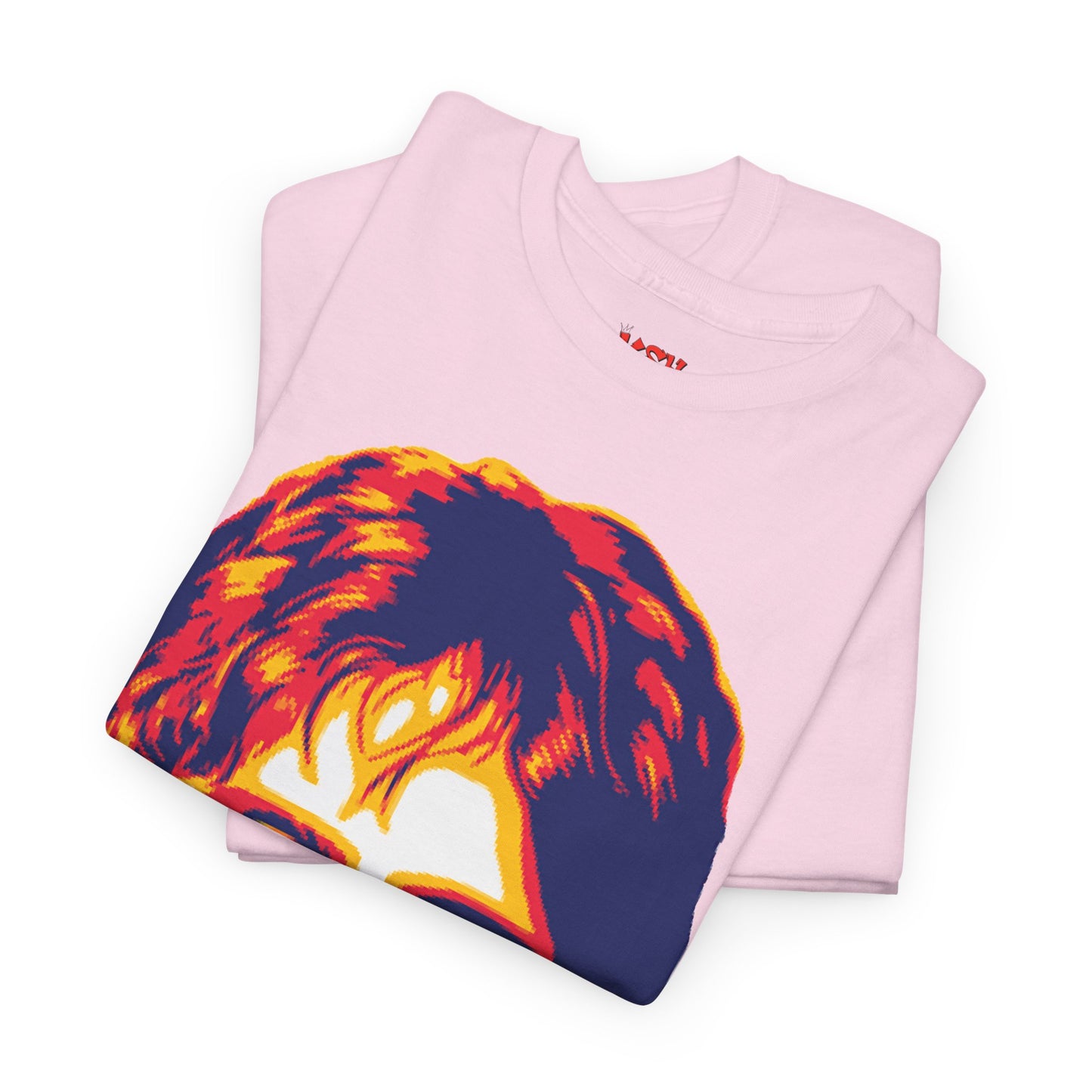 John Graphic Portrait Tee — Retro Psychedelic Face Design