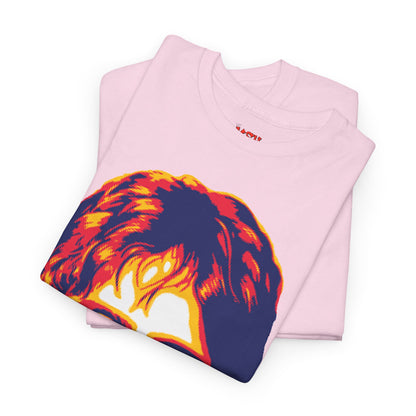 John Graphic Portrait Tee — Retro Psychedelic Face Design