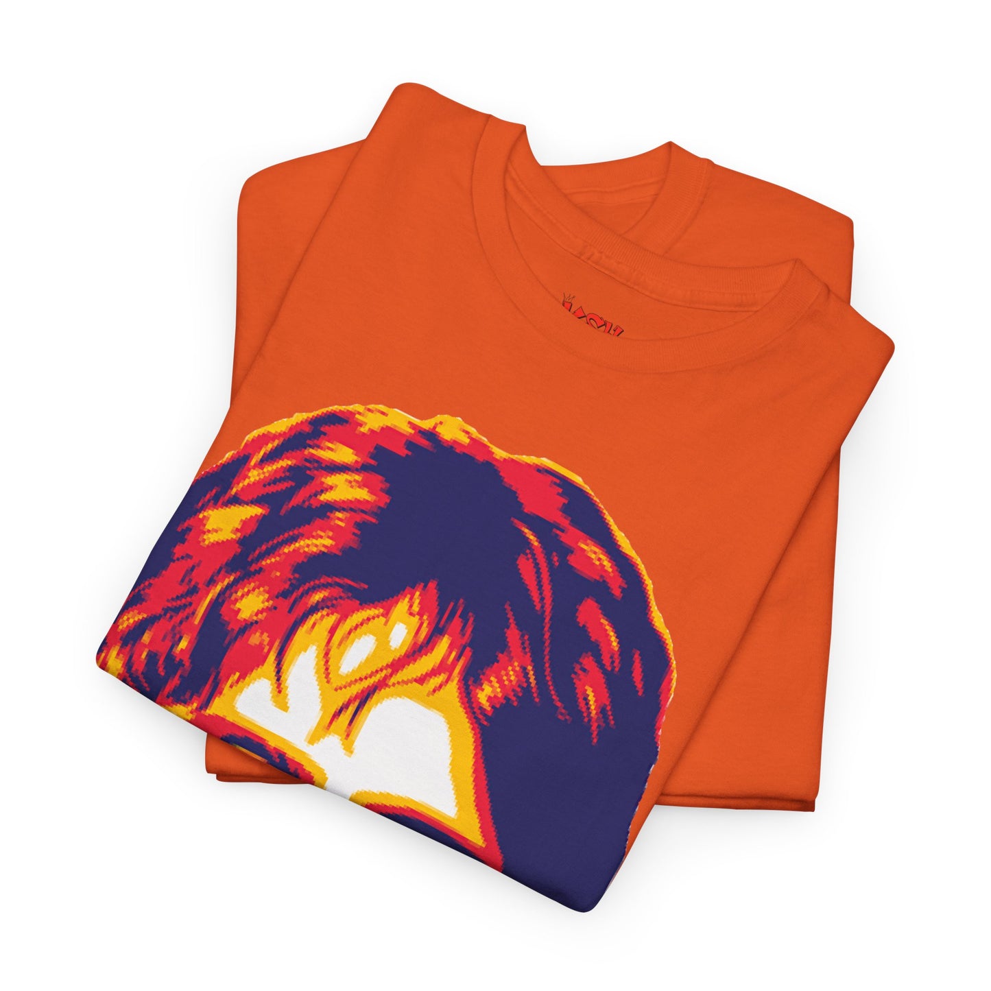John Graphic Portrait Tee — Retro Psychedelic Face Design