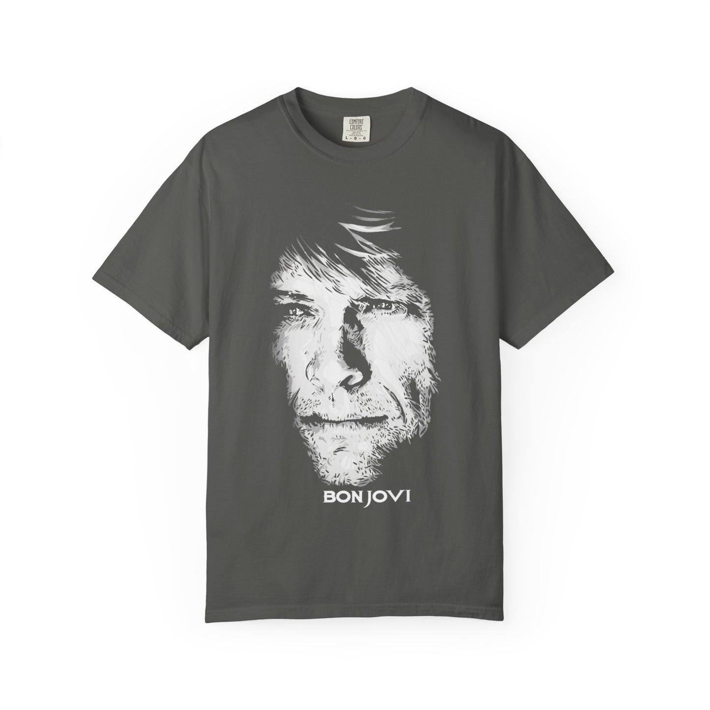 Vintage Rock Portrait T-Shirt — Bon Jovi Graphic Tee