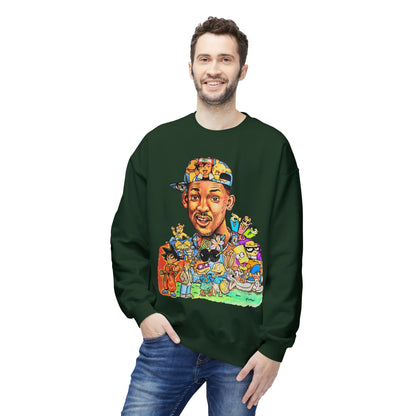 Retro ’90s Cartoon Portrait Crewneck Sweatshirt
