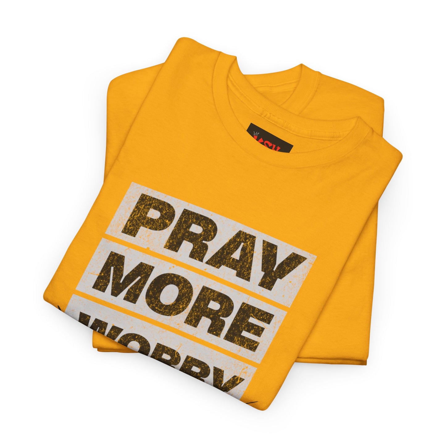 Pray More Worry Less T-Shirt — Inspirational Christian Tee with Bible Graphic