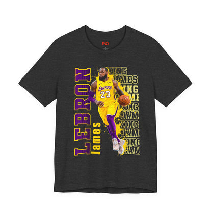 Lebron James Unisex Jersey Tee, Basketball Fan Shirt, Sports Apparel, Gift for Him, Casual Wear, Lakers Merchandise