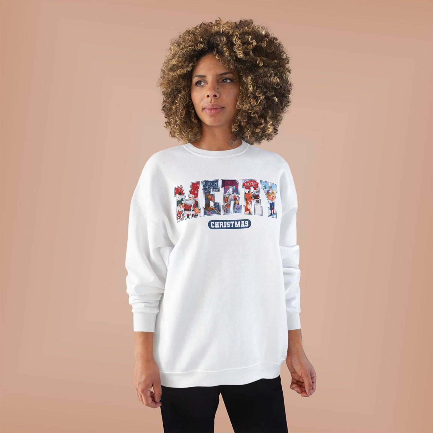 Merry Christmas Crewneck Sweatshirt — Festive Holiday Graphic Pullover