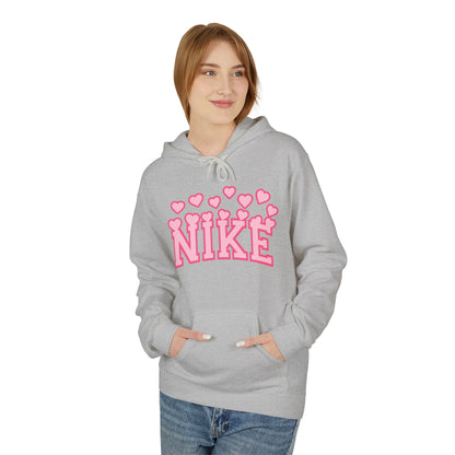 Pink Heart 'Nike' Hoodie — Cute Retro Logo Pullover