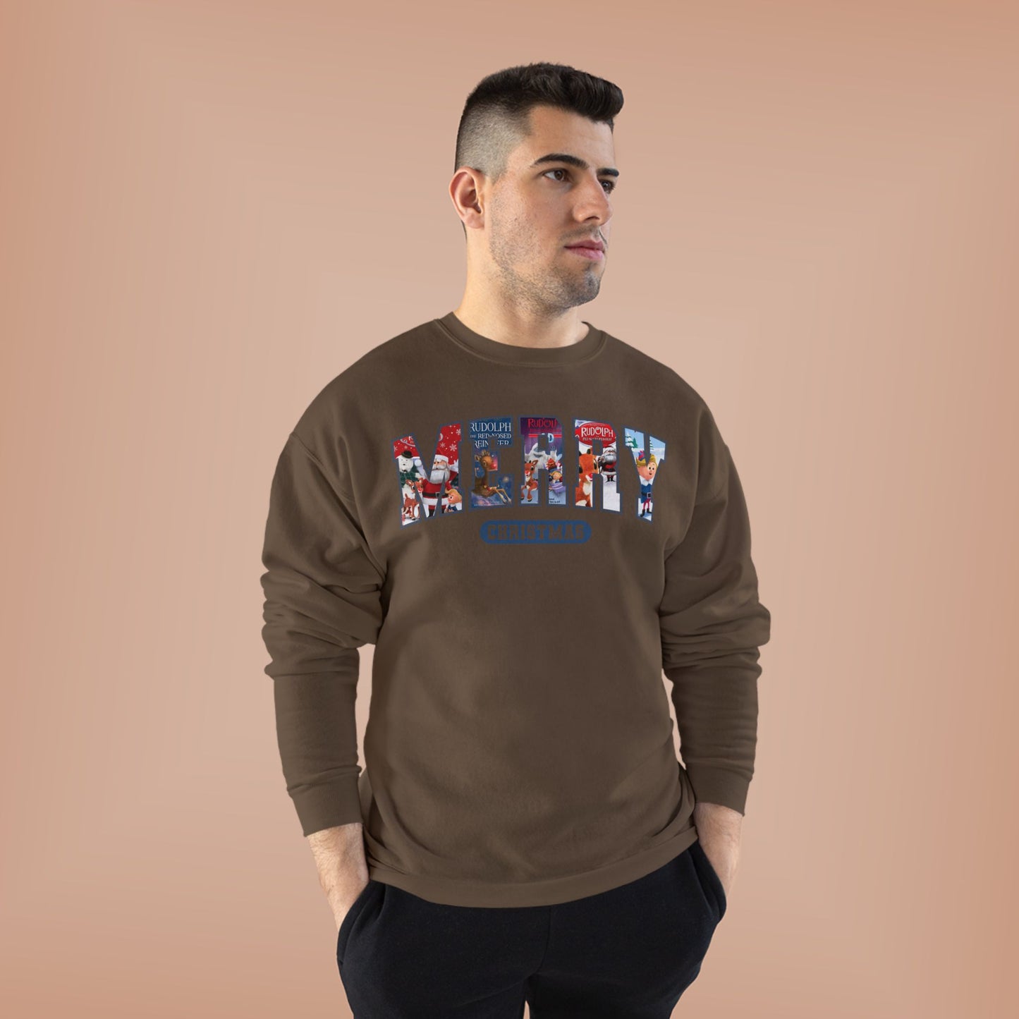 Merry Christmas Crewneck Sweatshirt — Festive Holiday Graphic Pullover