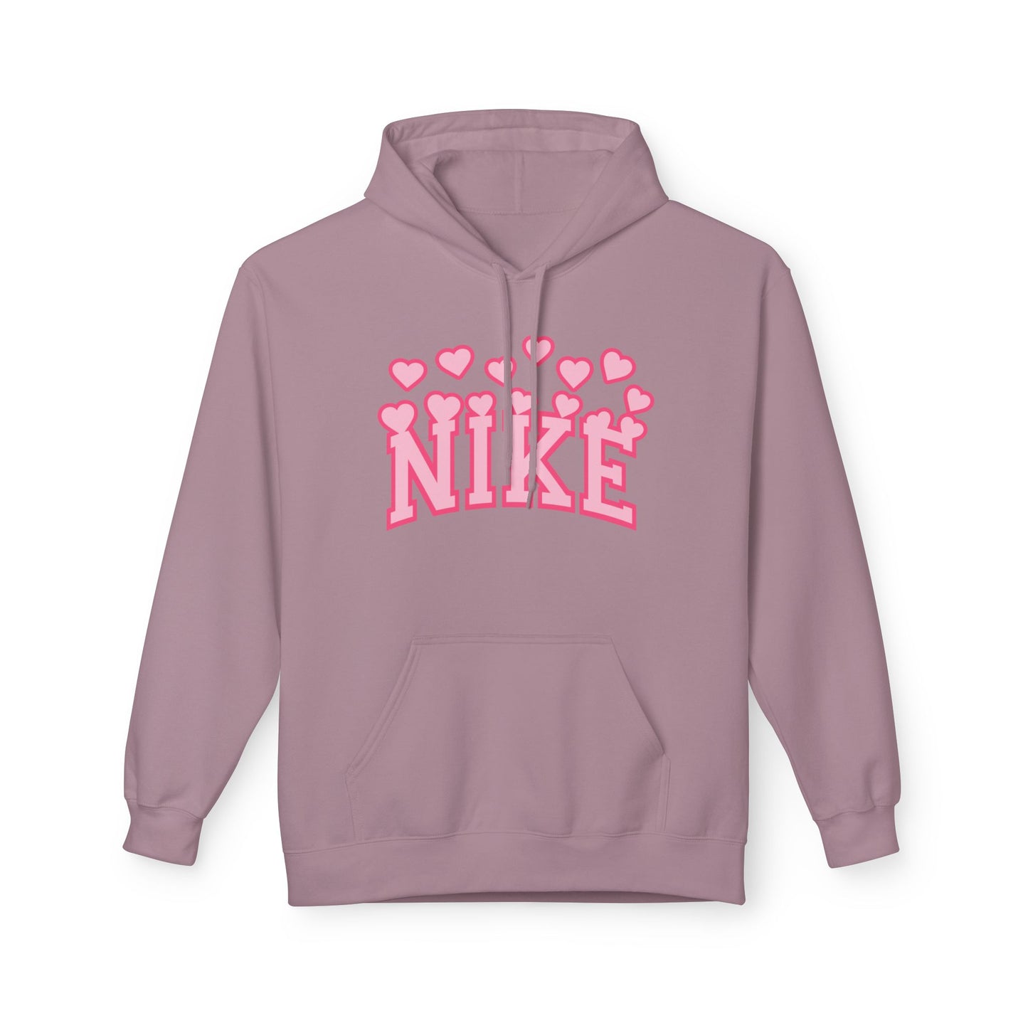 Pink Heart 'Nike' Hoodie — Cute Retro Logo Pullover